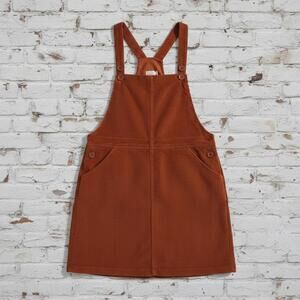 Wonder Nation Corduroy Pinafore Jumper Dress in Rust Orange, Size XL
